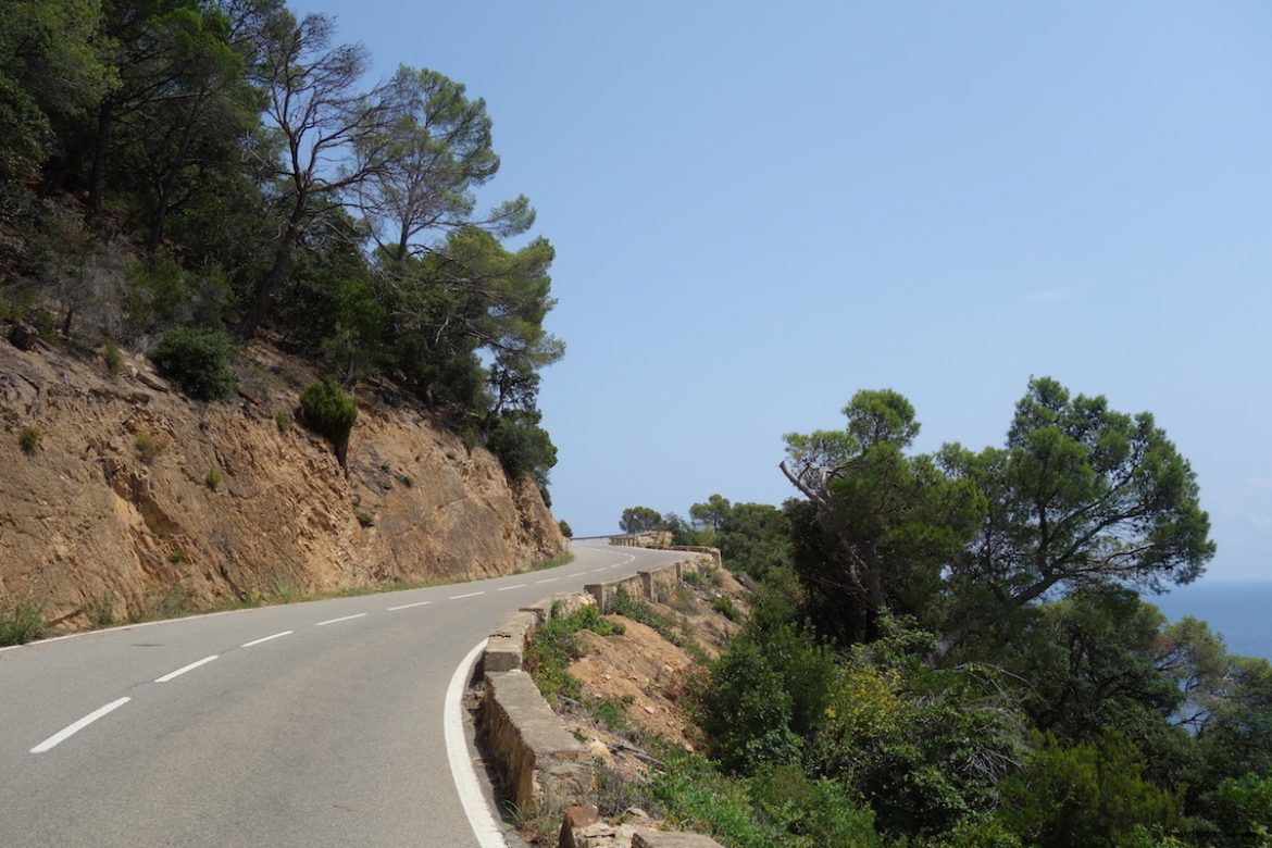 Cycling along the coast of Catalonia, Spain!